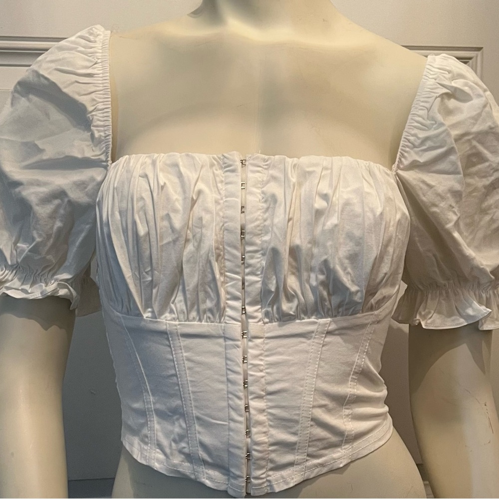 Privy White Puff Sleeve Blouse